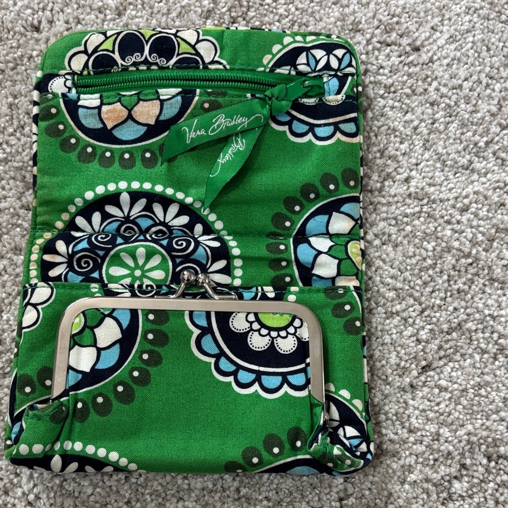 Vera Bradley Green and Blue Patterned Wallet